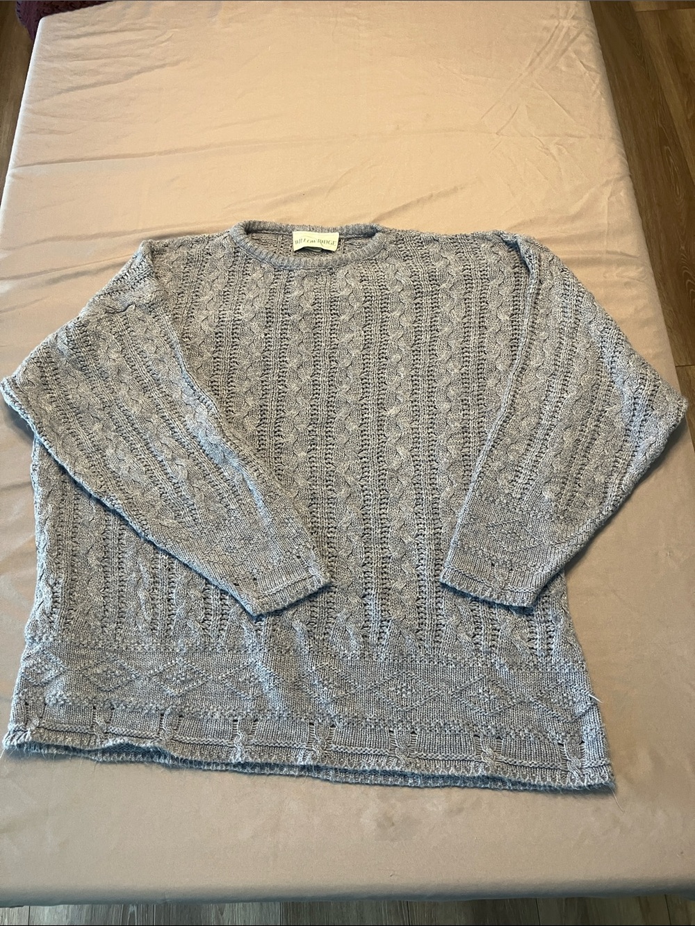 Willow Ridge Sky Blue Cable Knit Pullover